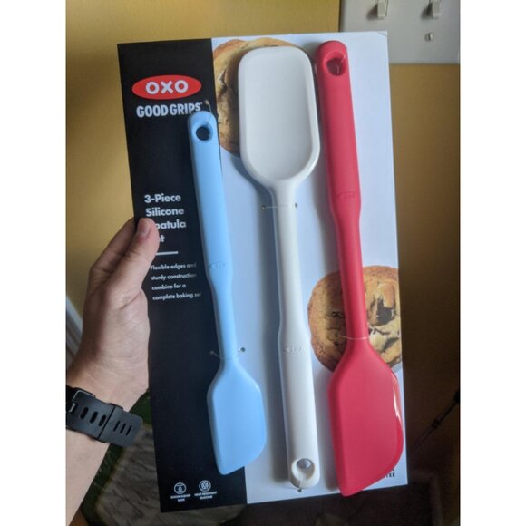 OXO Good Multicolor One Size Grips 3 Piece Silicone Spatula Set - Picture 2 of 15